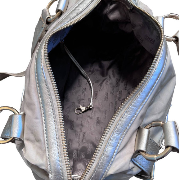 Michael Kors Champagne Gold Mini Duffel Satchel Hand Bag - Picture 7 of 10